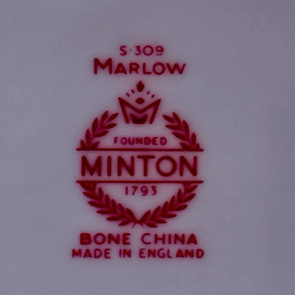 Vintage Minton Bone China Teapot Marlow S309 Floral Gold Trim England